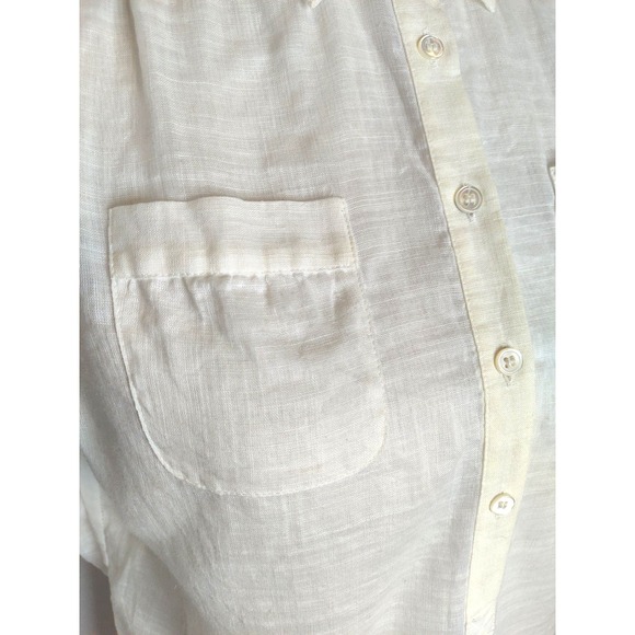 Club Monaco sheer cotton long sleeve popover tunic blouse minimalist S - Picture 6 of 10